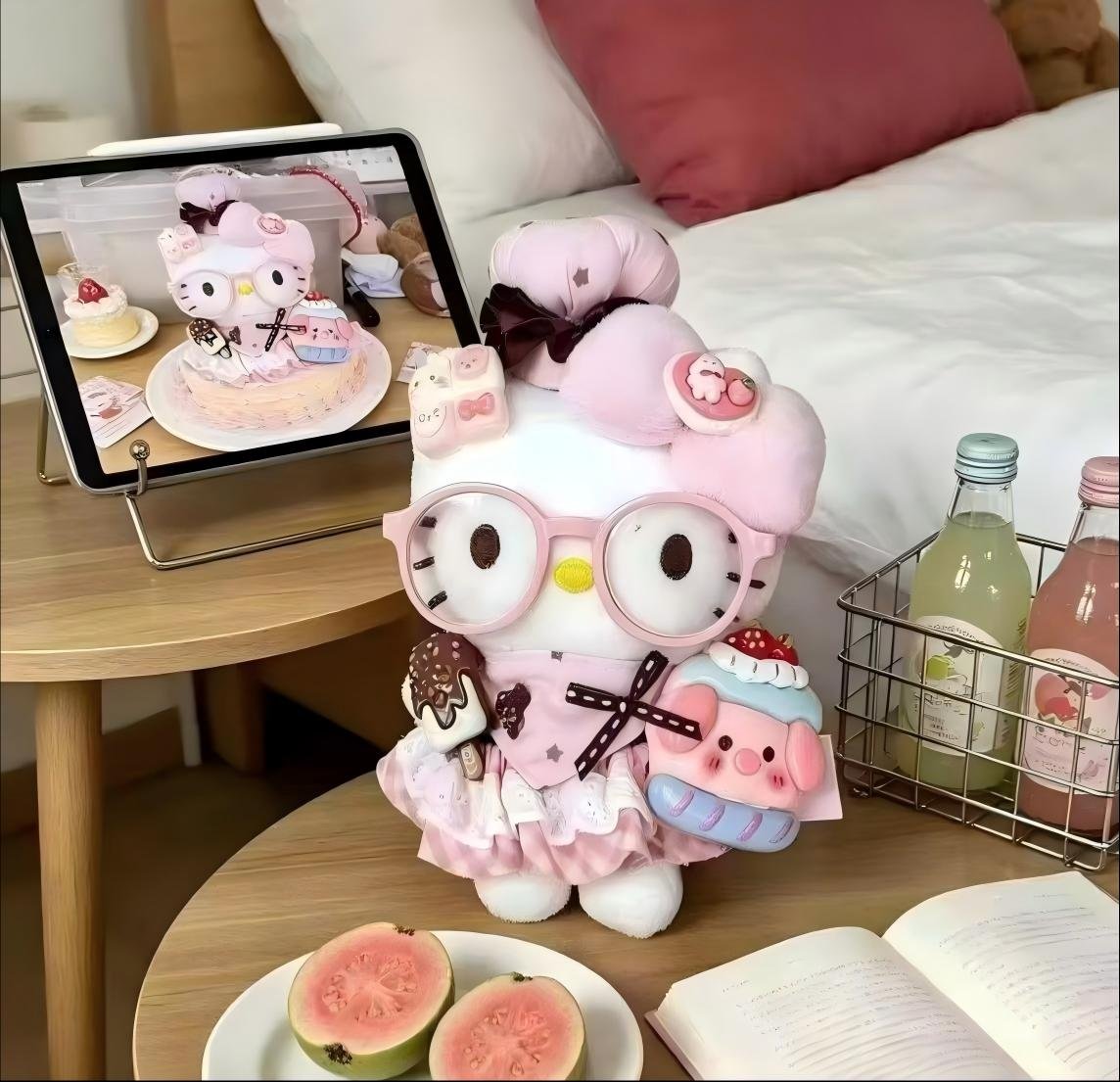 Hello Kitty Sweet Dessert Baker Plush Bag Charm - Image 4