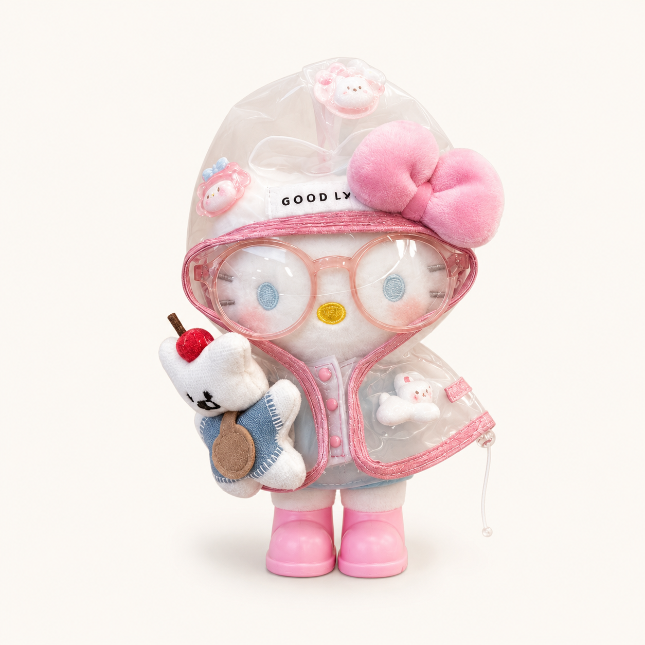Hello Kitty Raincoat Friend Plush Bag Charm