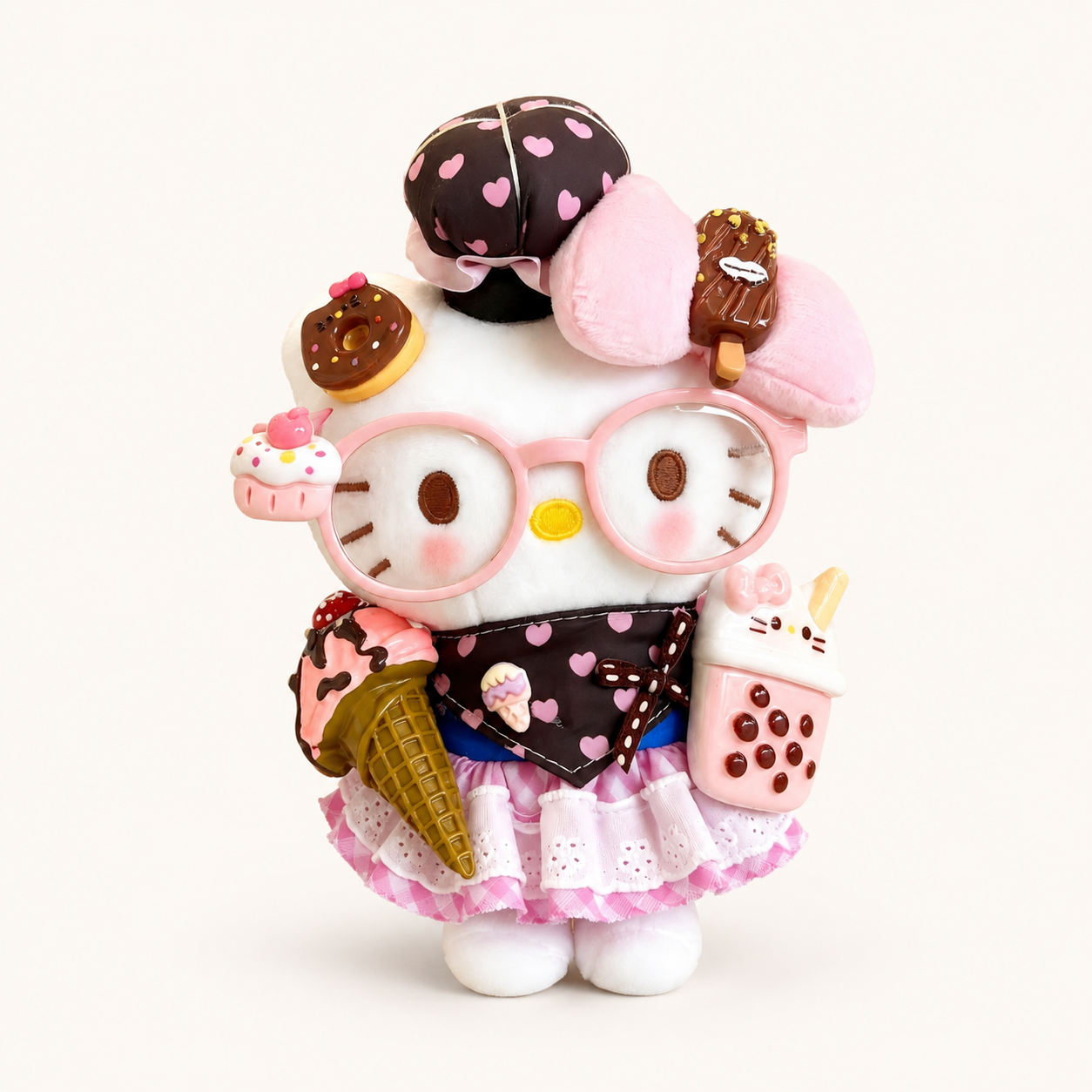 Hello Kitty Sweet Dessert Baker Plush Bag Charm - Image 2