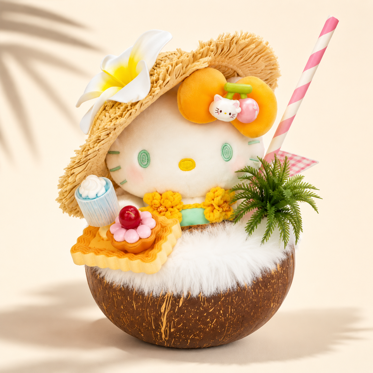 Tropical Summer Plush Bag Charm