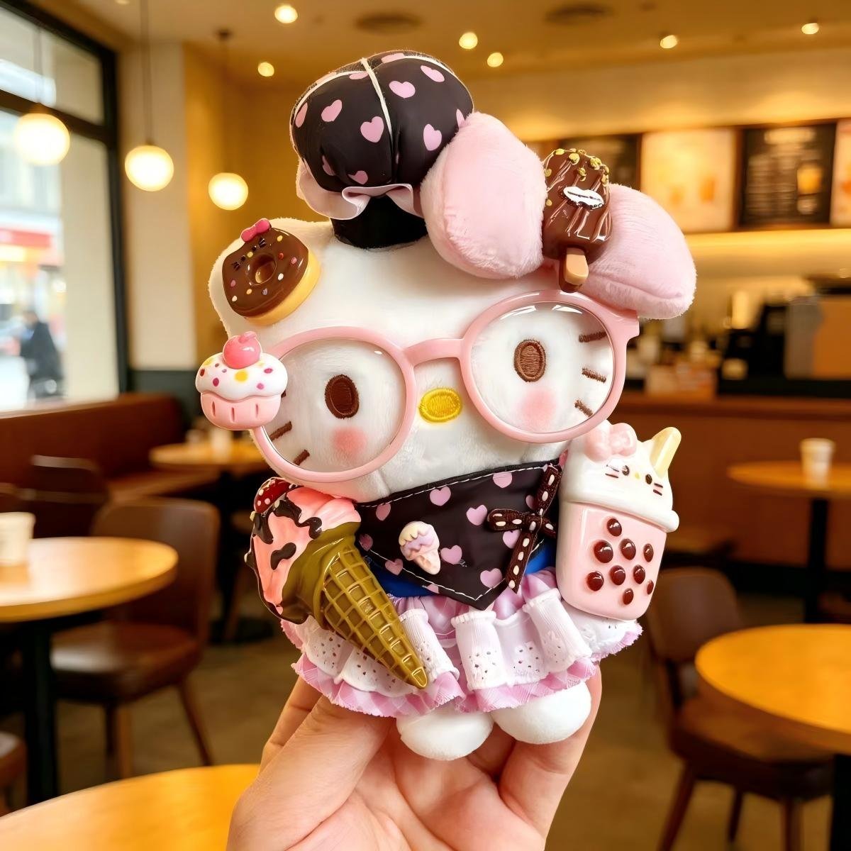Hello Kitty Sweet Dessert Baker Plush Bag Charm - Image 6