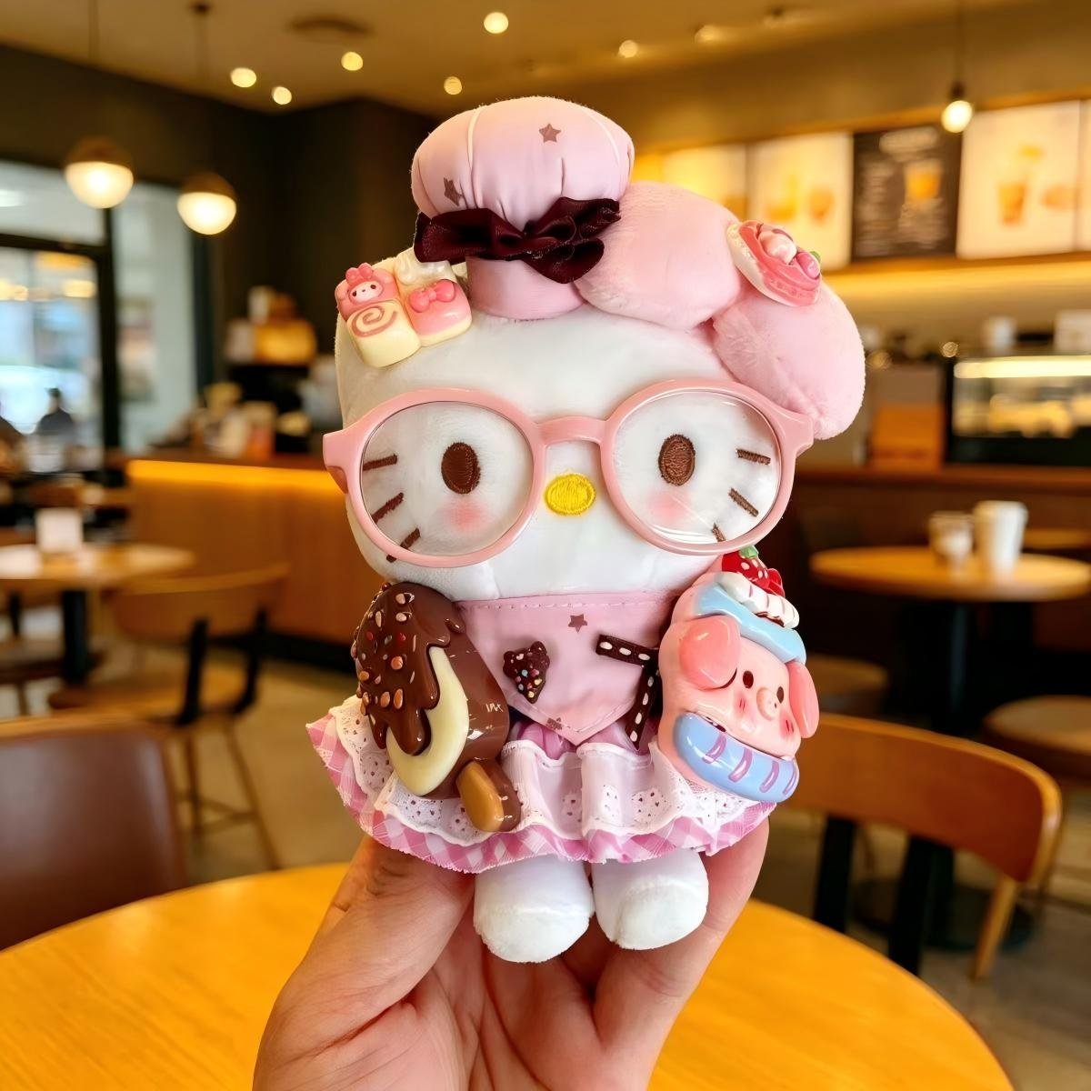 Hello Kitty Sweet Dessert Baker Plush Bag Charm - Image 7