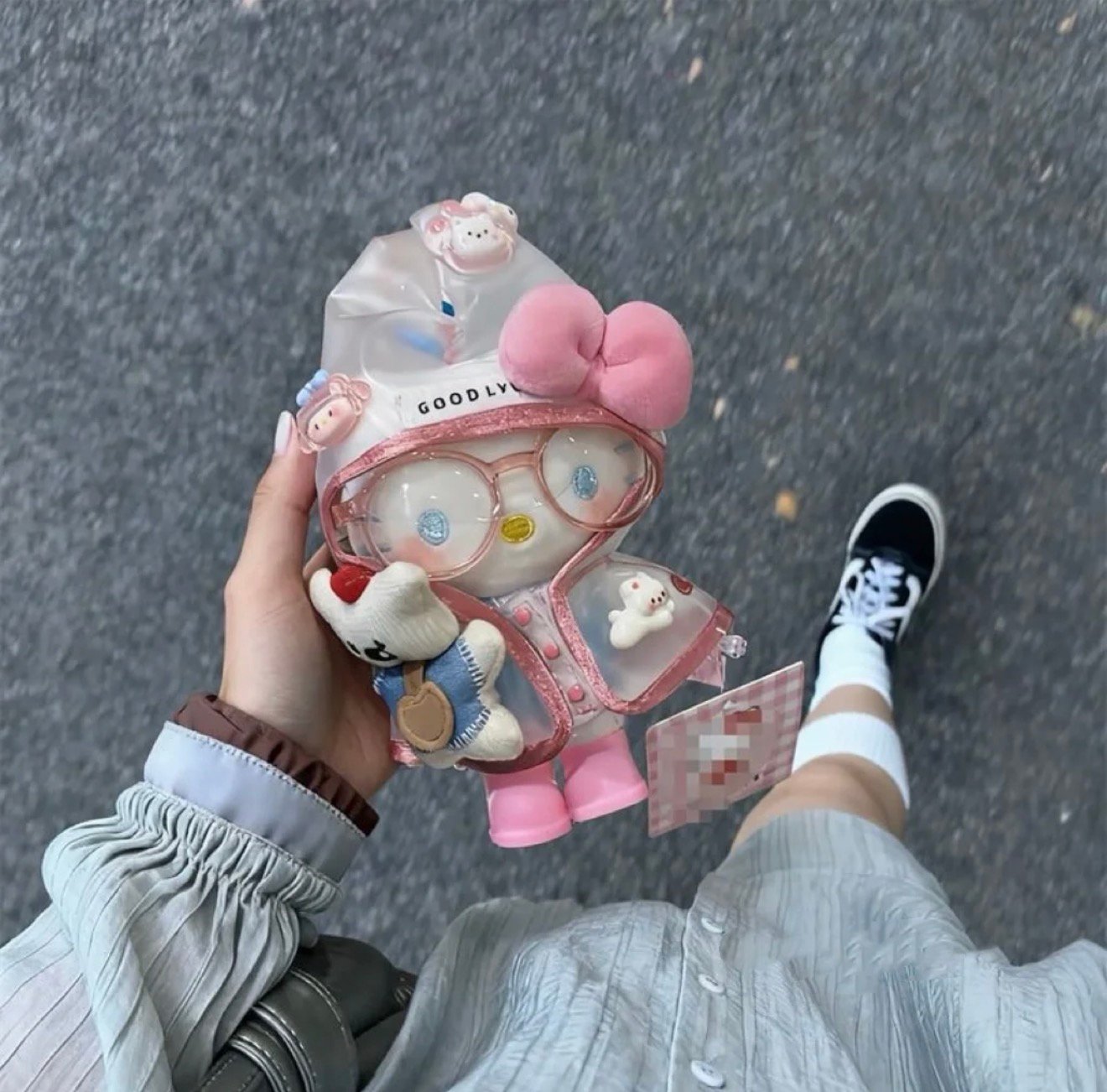 Hello Kitty Raincoat Friend Plush Bag Charm - Image 4