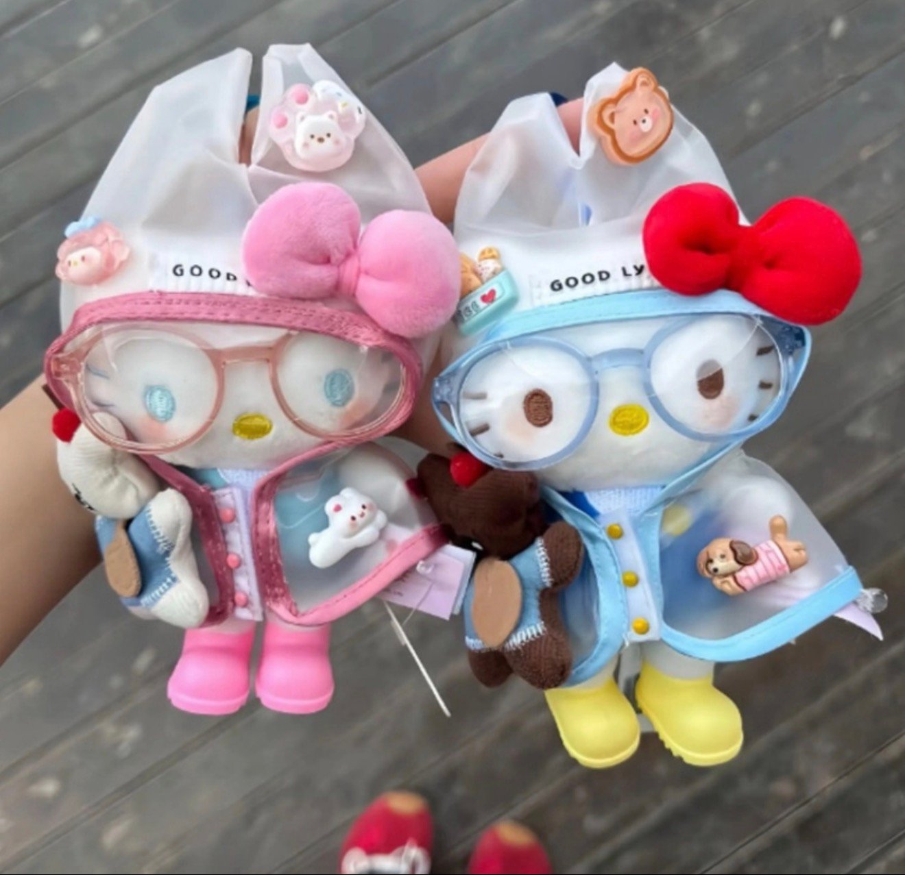 Hello Kitty Raincoat Friend Plush Bag Charm - Image 2