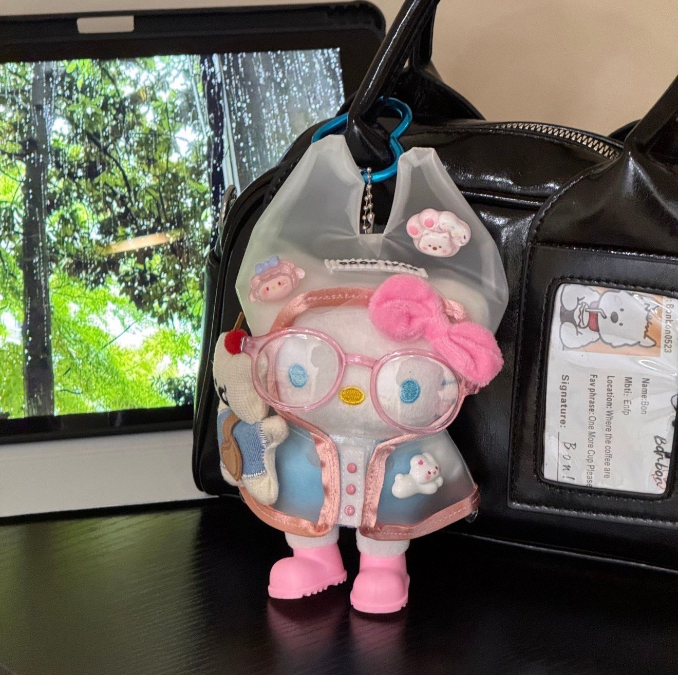 Hello Kitty Raincoat Friend Plush Bag Charm - Image 7